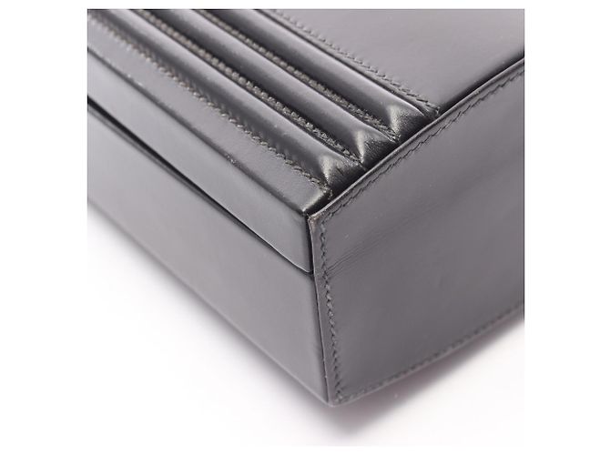 Borsa Hermès Kelly in pelle box nera Nero - vista 8