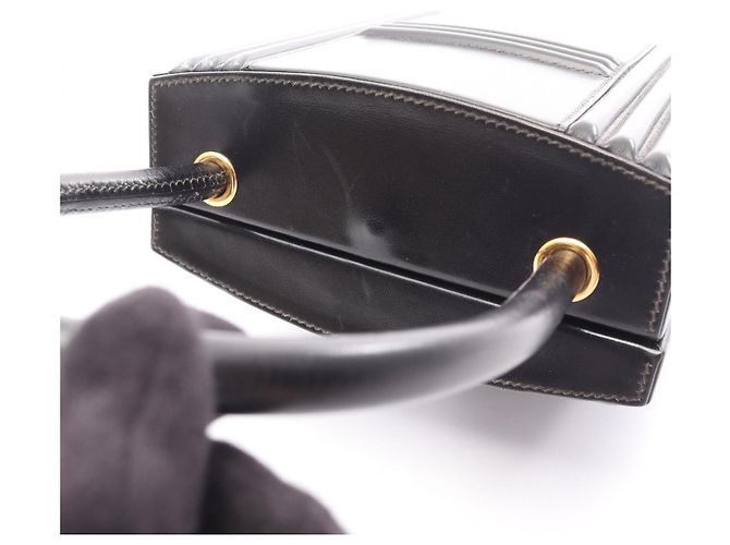 Borsa Hermès Kelly in pelle box nera Nero - vista 9