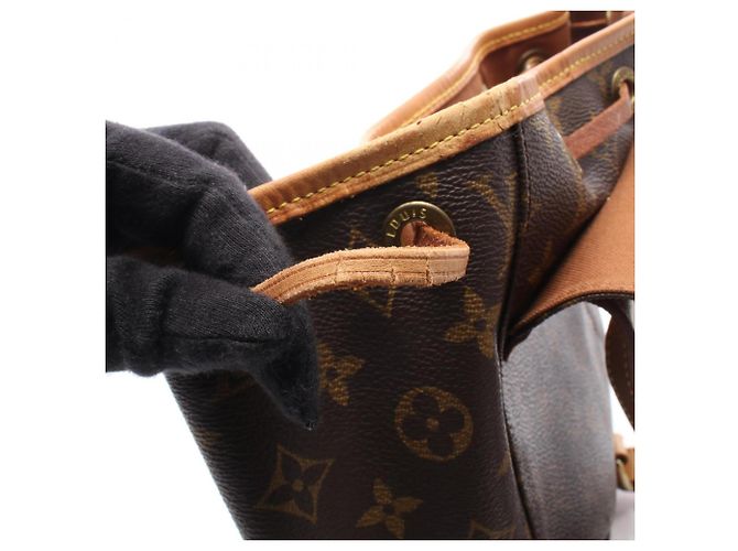Zaino/borsa Montsouris MM Louis Vuitton Marrone Monogramma - vista 10