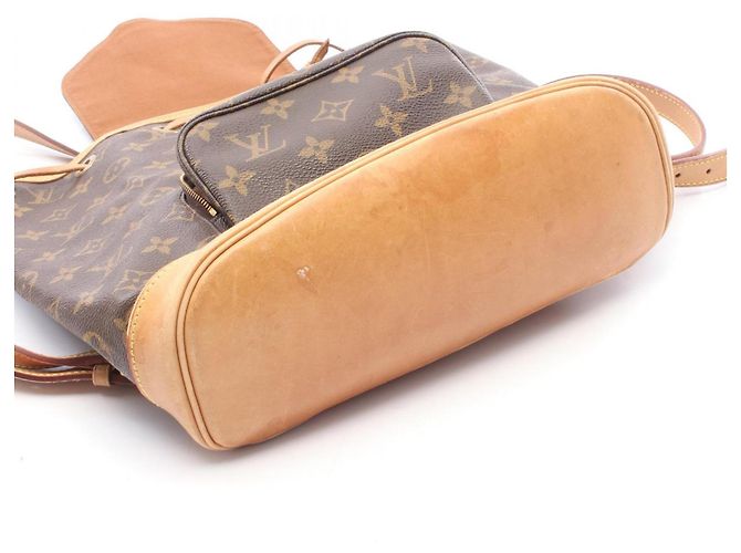 Zaino/borsa Montsouris MM Louis Vuitton Marrone Monogramma - vista 7