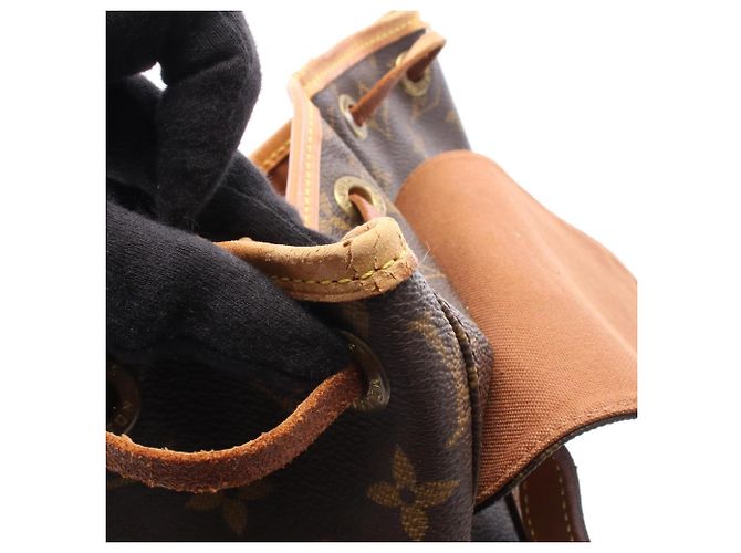 Zaino/borsa Montsouris MM Louis Vuitton Marrone Monogramma - vista 9
