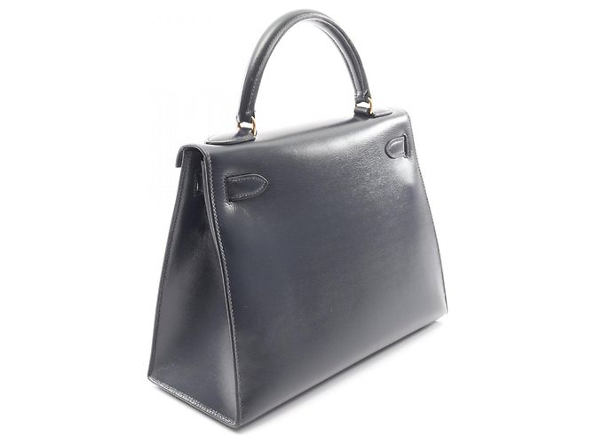 Borsa Hermès Kelly 28 Blu Blu navy - vista 2