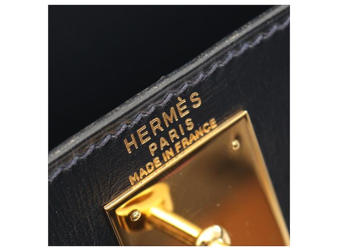 Borsa Hermès Kelly 28 Blu Blu navy - vista 4