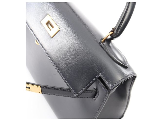 Borsa Hermès Kelly 28 Blu Blu navy - vista 8