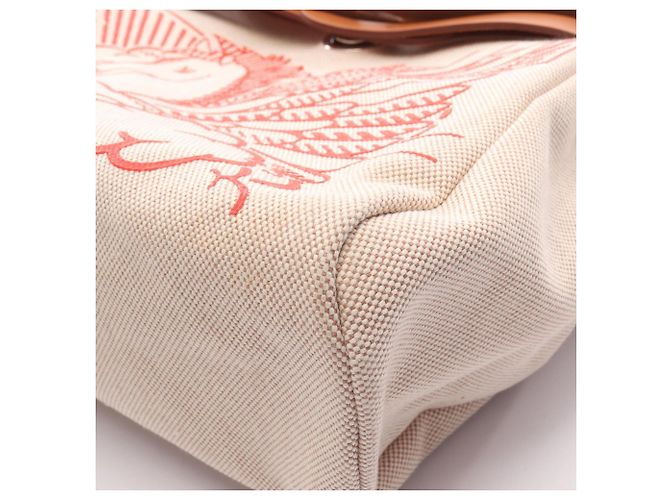 Hermès Borsa Hermes Herbag Zip PM Pegasus Pop Marrone Beige Crudo - vista 6
