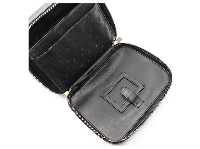 Vanity Borsa a Spalla Chanel CC Filigrana Matelassé 2 Vie Nero - vista 4