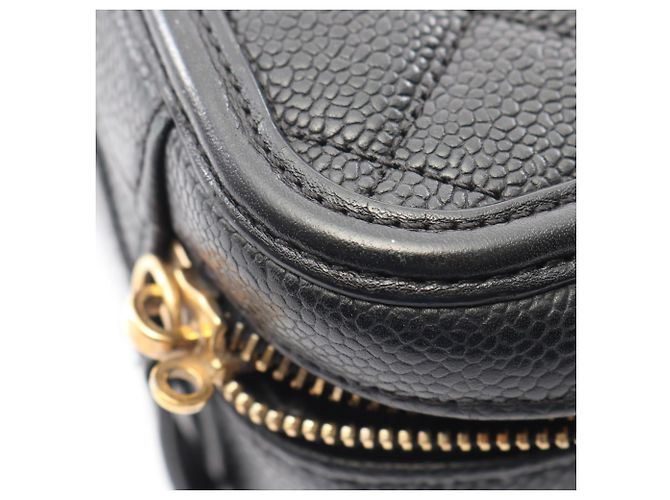 Vanity Borsa a Spalla Chanel CC Filigrana Matelassé 2 Vie Nero - vista 8