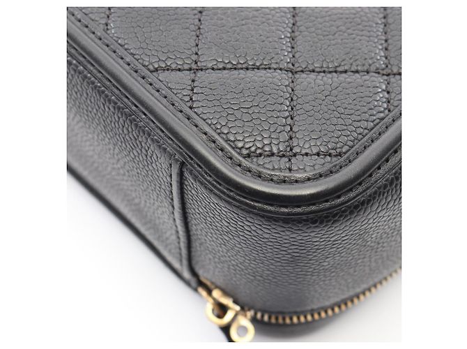 Vanity Borsa a Spalla Chanel CC Filigrana Matelassé 2 Vie Nero - vista 9
