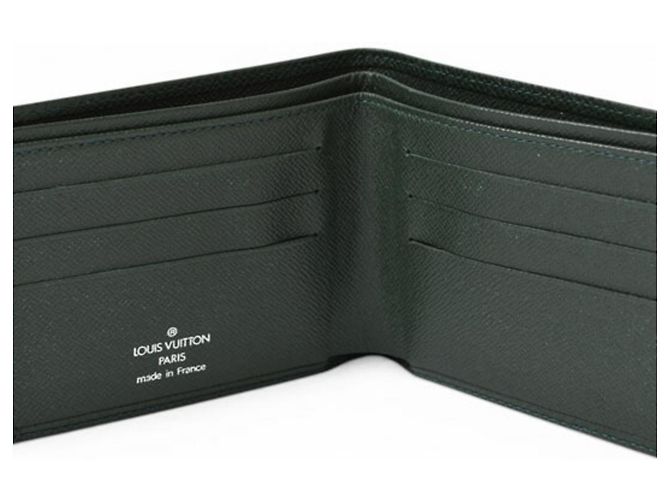 Billetera bi-fold Louis Vuitton Taiga Épicea - vista 3