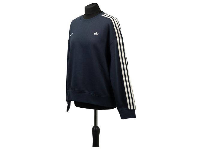 Adidas Sporty&Rich Sweatshirt Dunkelblau Marineblau - Ansicht 2