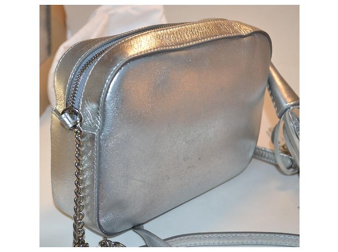 Borsa a mano Jimmy Choo in pelle argento - vista 6