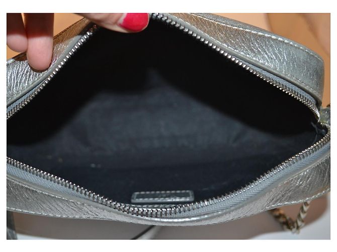 Borsa a mano Jimmy Choo in pelle argento - vista 8