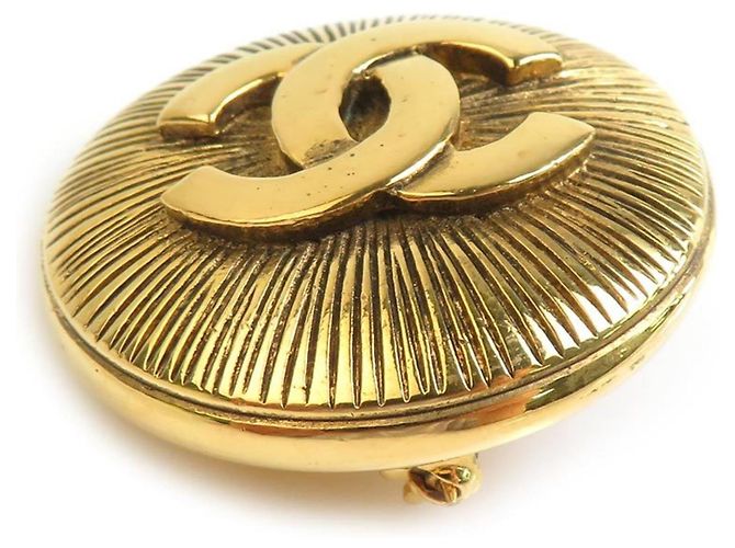 Spilla in metallo dorato Chanel D'oro - vista 2