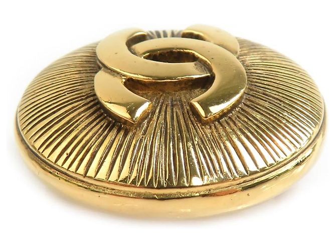 Spilla in metallo dorato Chanel D'oro - vista 3
