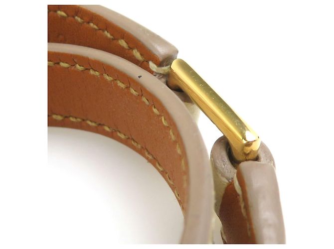 Bracciale Charm Double Tour Rivale Hermès D'oro Crudo - vista 7