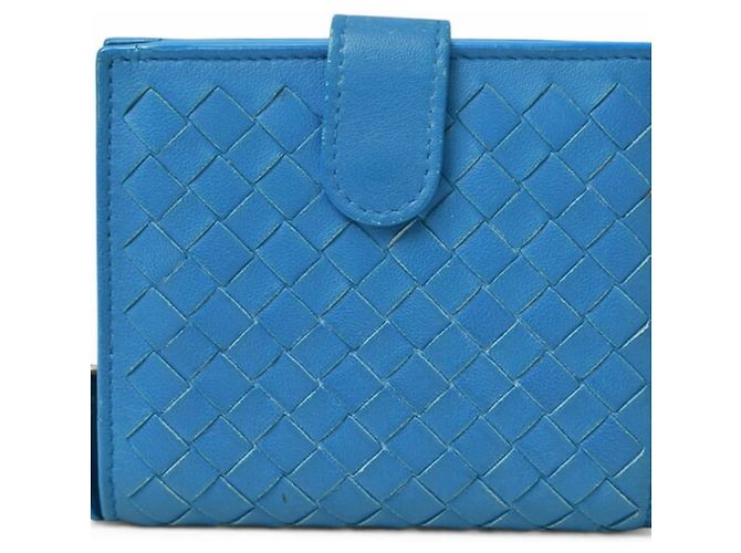 Billetera Bifold Intrecciato Bottega Veneta Azul - vista 2