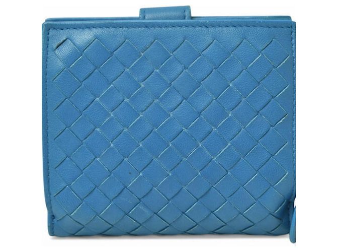Billetera Bifold Intrecciato Bottega Veneta Azul - vista 3