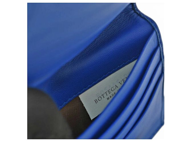 Billetera Bifold Intrecciato Bottega Veneta Azul - vista 9