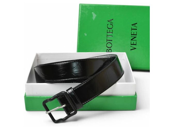 Schwarzer Leder Gürtel von Bottega Veneta - Ansicht 8