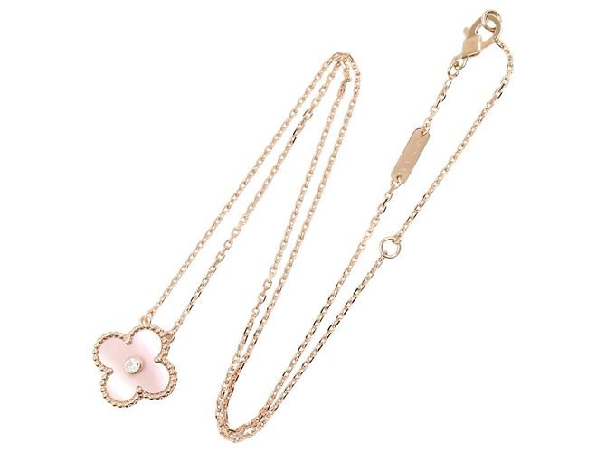 Vintage Alhambra Halskette von Van Cleef & Arpels Pink Golden - Ansicht 2