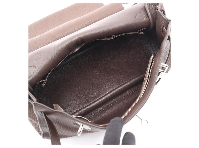Borsa a Spalla Jypsiere 37 di Hermès Marrone Cioccolato - vista 3