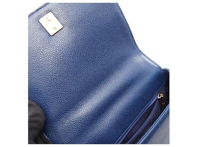 Bolsa de Ombro 2 em 1 Chanel Matelassé em Couro de Bezerro Azul - vista 7