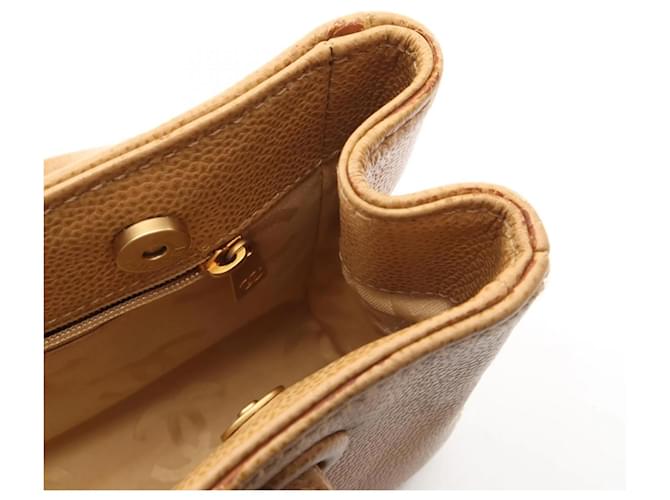 Mini borsa a mano Chanel Coco Mark Beige - vista 7