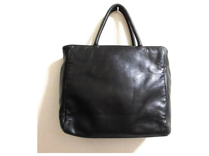 Borsa tote in pelle nappa Prada Nero - vista 2