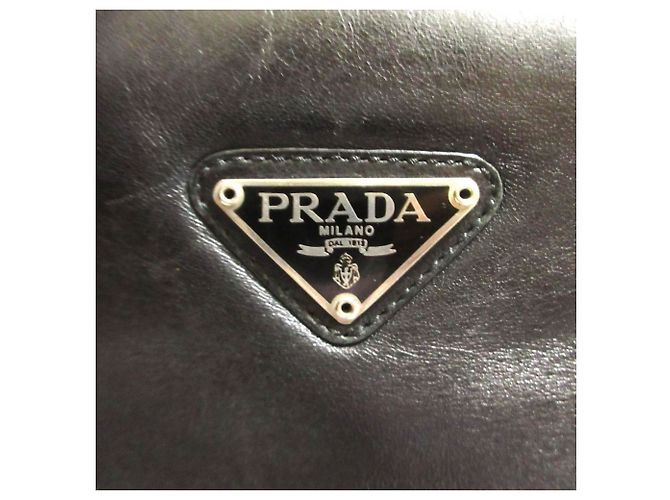 Borsa tote in pelle nappa Prada Nero - vista 5