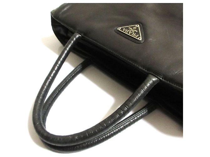 Borsa tote in pelle nappa Prada Nero - vista 6