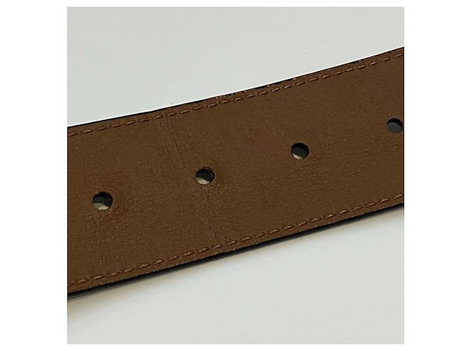 Louis Vuitton LV Initial Pyramid Monogram Illusion Leder Gürtel Schwarz - Ansicht 11