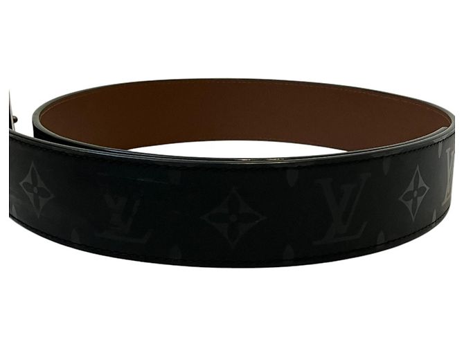 Louis Vuitton LV Initial Pyramid Monogram Illusion Leder Gürtel Schwarz - Ansicht 2