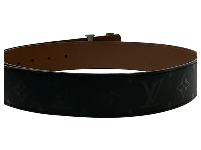 Louis Vuitton LV Initial Pyramid Monogram Illusion Leder Gürtel Schwarz - Ansicht 3