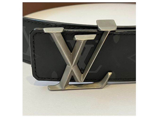 Louis Vuitton LV Initial Pyramid Monogram Illusion Leder Gürtel Schwarz - Ansicht 5