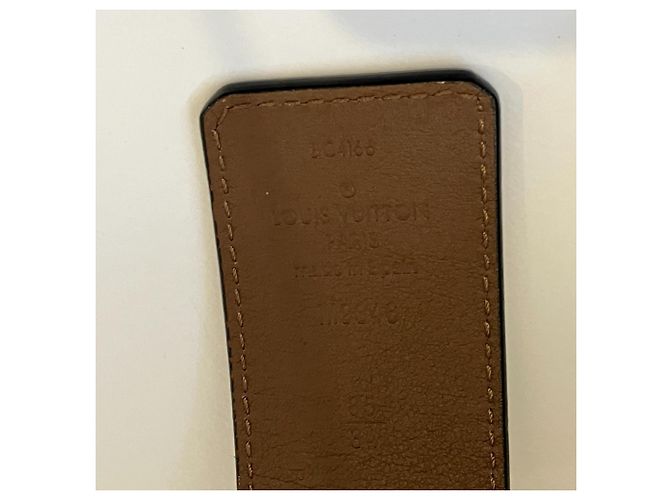 Louis Vuitton LV Initial Pyramid Monogram Illusion Leder Gürtel Schwarz - Ansicht 7