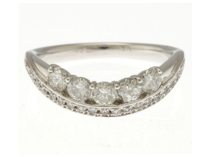Autre Marque 18K Weißgold Diamantring Silber - Ansicht 3