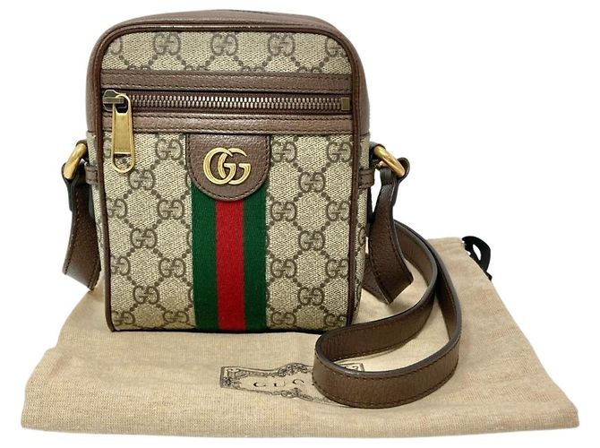 Borsa Messenger Mini Ophidia di Gucci Beige - vista 11