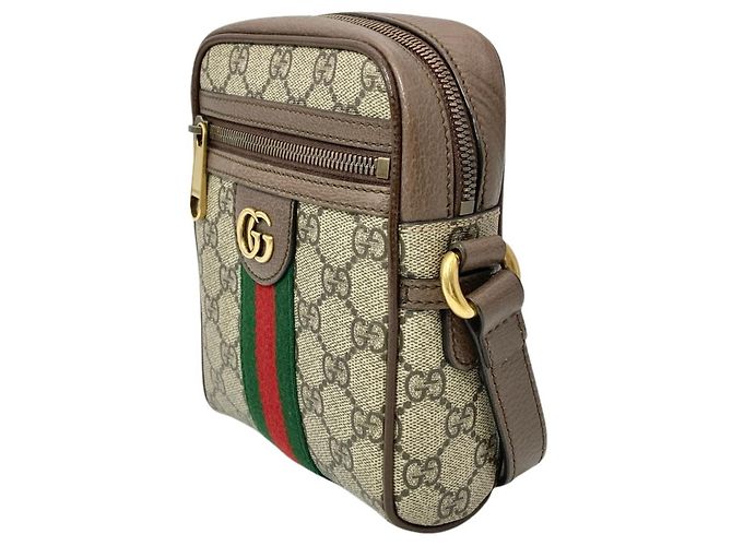 Borsa Messenger Mini Ophidia di Gucci Beige - vista 2