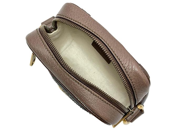 Borsa Messenger Mini Ophidia di Gucci Beige - vista 5