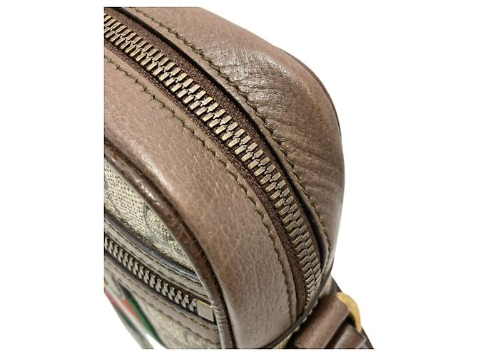 Borsa Messenger Mini Ophidia di Gucci Beige - vista 7
