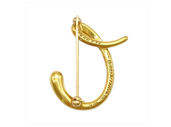 Spilla Lettera C in Oro Giallo 18K di Tiffany & Co. - vista 2