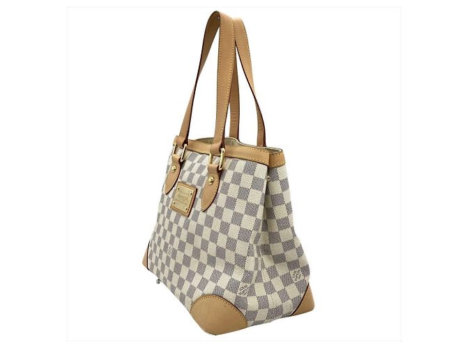 Borsa Tote Hampstead MM Damier Azur di Louis Vuitton Bianco - vista 3