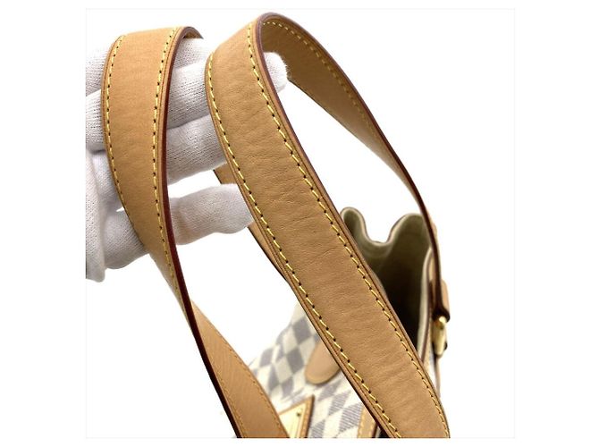 Borsa Tote Hampstead MM Damier Azur di Louis Vuitton Bianco - vista 7