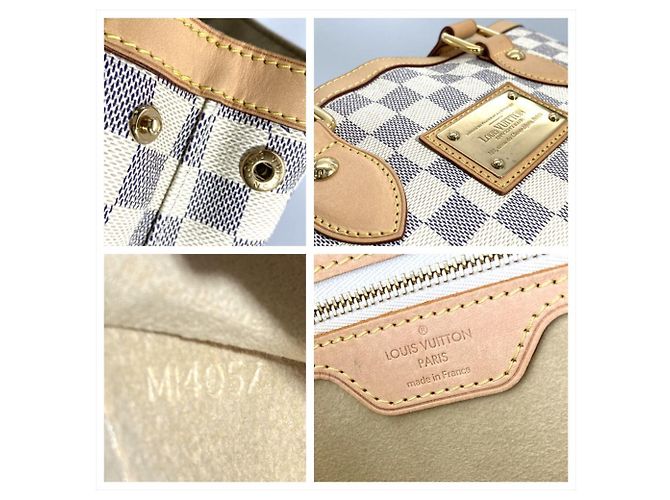 Borsa Tote Hampstead MM Damier Azur di Louis Vuitton Bianco - vista 8