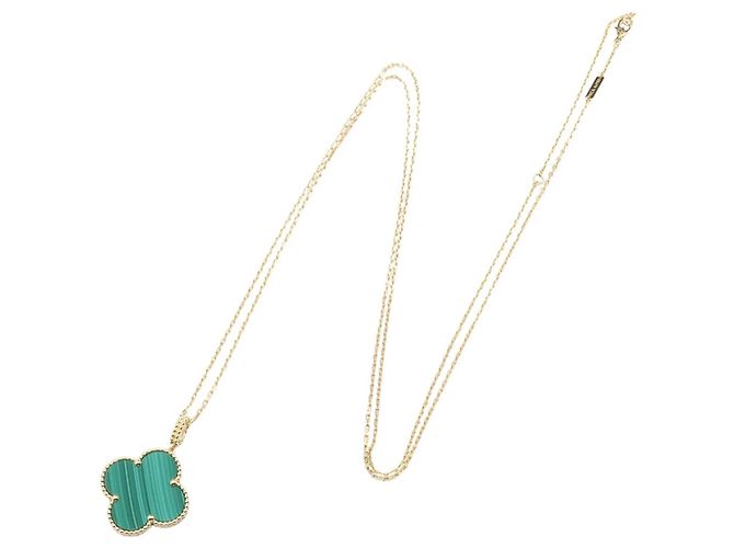 Colar Malachite Magic Alhambra da Van Cleef & Arpels Dourado - vista 2