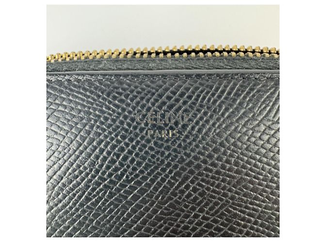 Céline Celine schwarze Leder-Bifold-Geldbörse - Ansicht 10