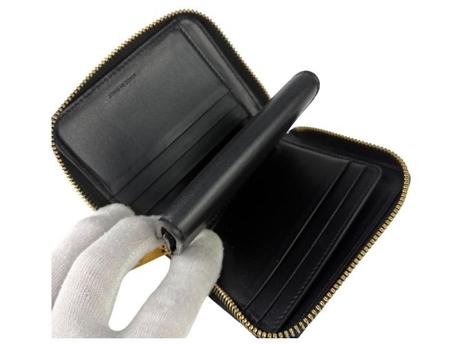 Céline Celine schwarze Leder-Bifold-Geldbörse - Ansicht 7