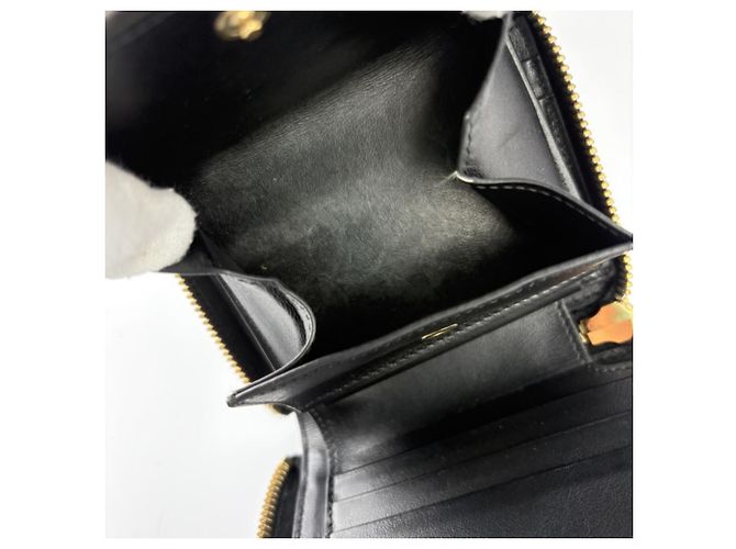 Céline Celine schwarze Leder-Bifold-Geldbörse - Ansicht 8