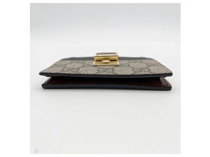 GUCCI Münz-Kartenetui GG Supreme Braun Schwarz Beige - Ansicht 3
