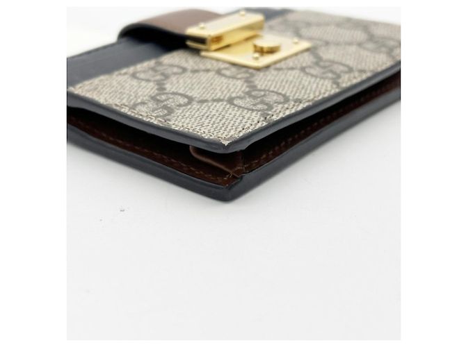 GUCCI Münz-Kartenetui GG Supreme Braun Schwarz Beige - Ansicht 5